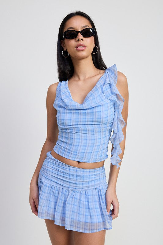MINI RUCHED SKIRT