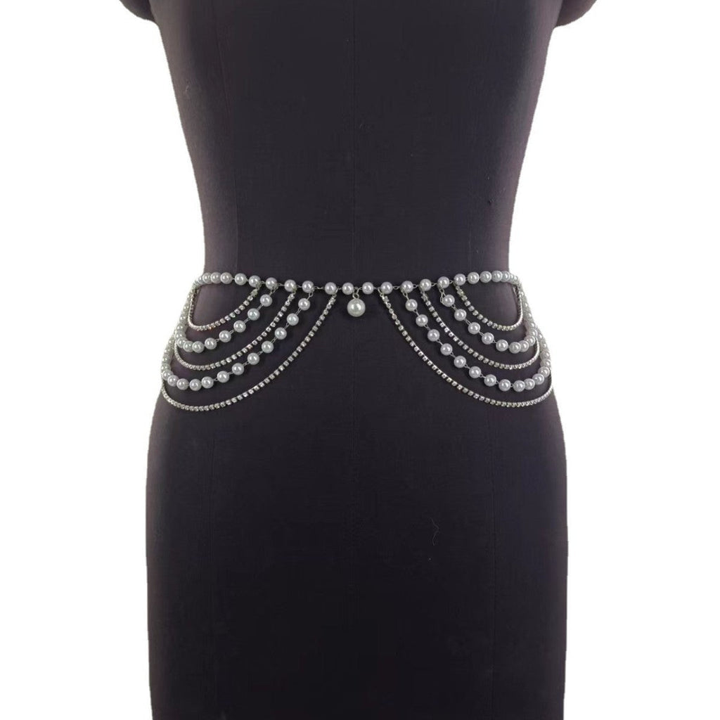 Multi Layer Belly Body Chain Bikini Metal Rave Body Waist Chain