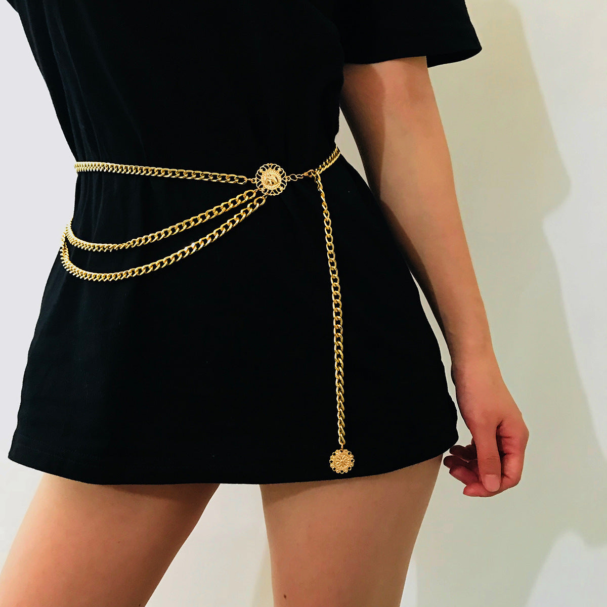 Layered Coin Belly Chain Bikini Belt Chain Gold Coin Tassels Waist Body Jewelry